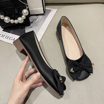 Kvinnors Ballerinas Elegant Slingdetalj Syntetiskt Läder-1
