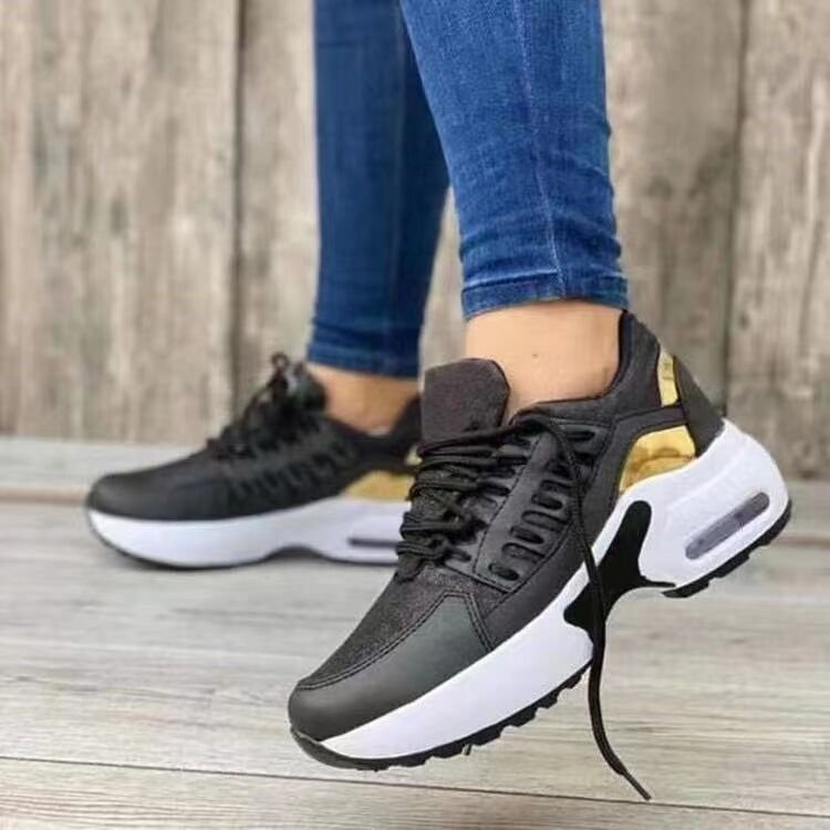 Kvinnor Sneakers Sportig Design Andningsbar Textil Sula 8