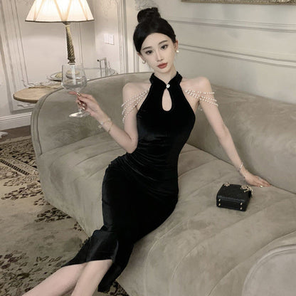 Damklänning Midi Patchwork Stil 100% Polyester-4