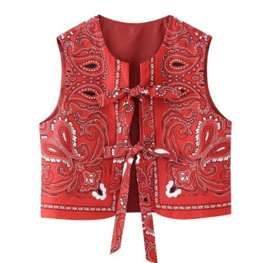 Dam Casual Väst Rundhalsad Bomull Polyester Avslappnad Passform-2