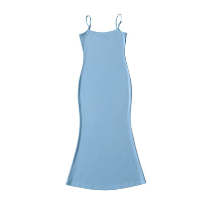 Dam Klänning A-Linje Justerbara Bärare Bomullsblandning 5