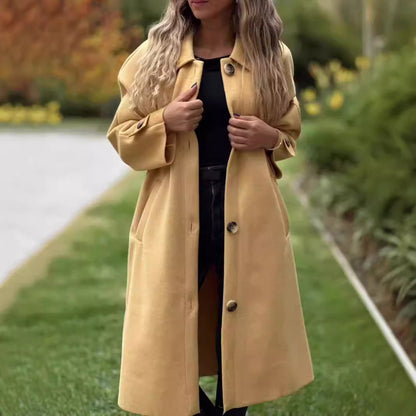 Dam Ullkappa Löst Fit Klassisk Polyester-2