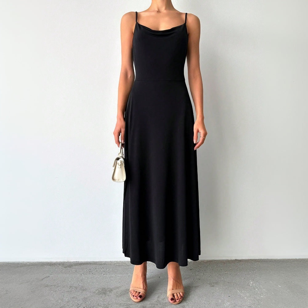 Dam Midiklänning A-linjeformad Fyrkantig Halsringning Polyester-4