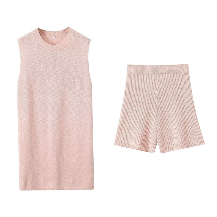 Herr Shorts Set Ärmlös Rundhals 100% Bomull-6