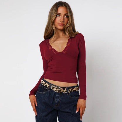 Variant image for Dam T-shirt V-hals Urban Stil 80% Nylon 20% Spandex-13