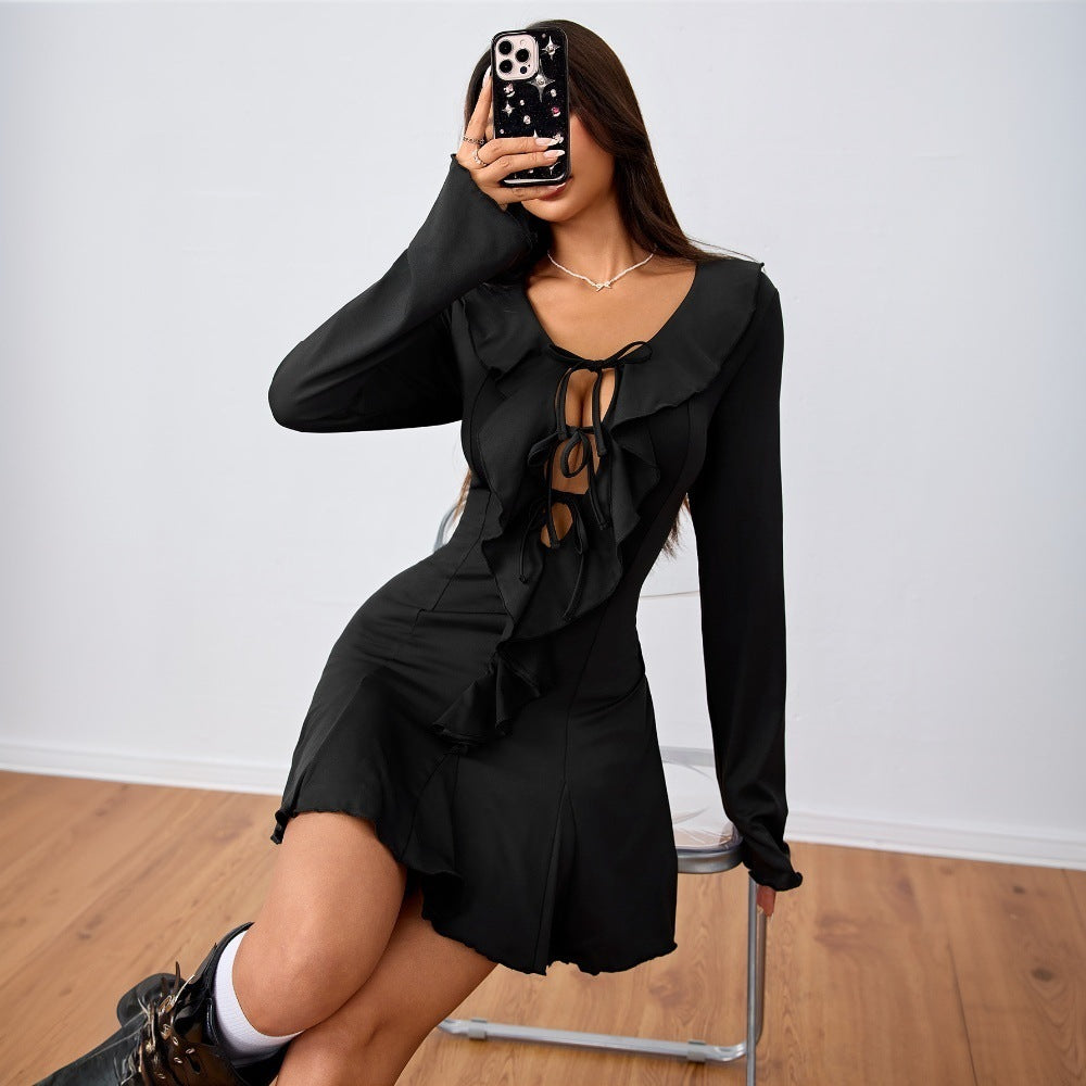 Kvinna Kort Kjol A-Line Patchwork Polyester-4