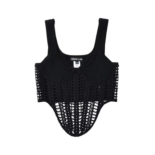 Dam Cami Korsett Slim Fit Polyester med Spetsdetaljer-1