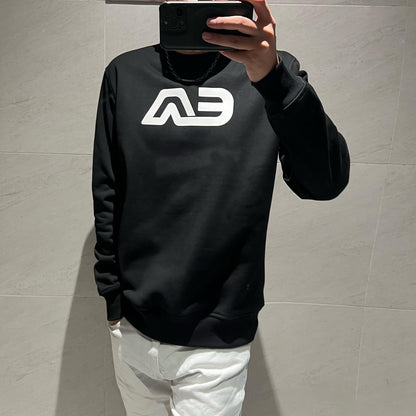 Herr Tröja Rund Hals Långa Ärmar 100% Bomull Tungvikt-2