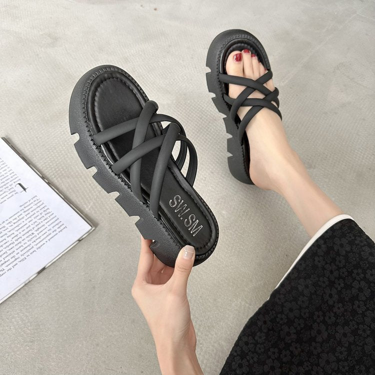 Kvinnors Öppna Sandaler Trendig Design Lätt Material 3