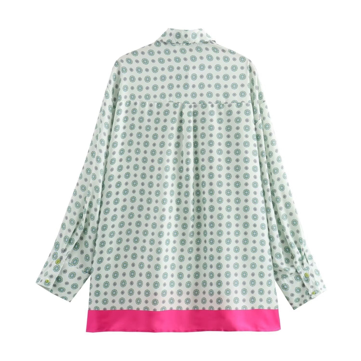 Herr Pyjamas Set Långärmad Punkttryck Mjuk Bomull-3