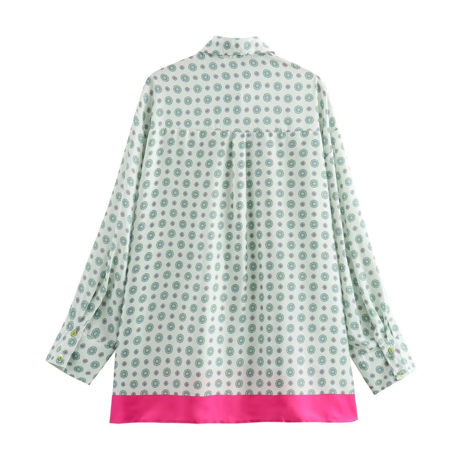 Herr Pyjamas Set Långärmad Punkttryck Mjuk Bomull-3