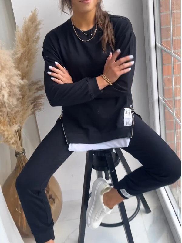 Variant image for Unisex Fritidsset Split Tröja 3/4 Byxor Polyester-17