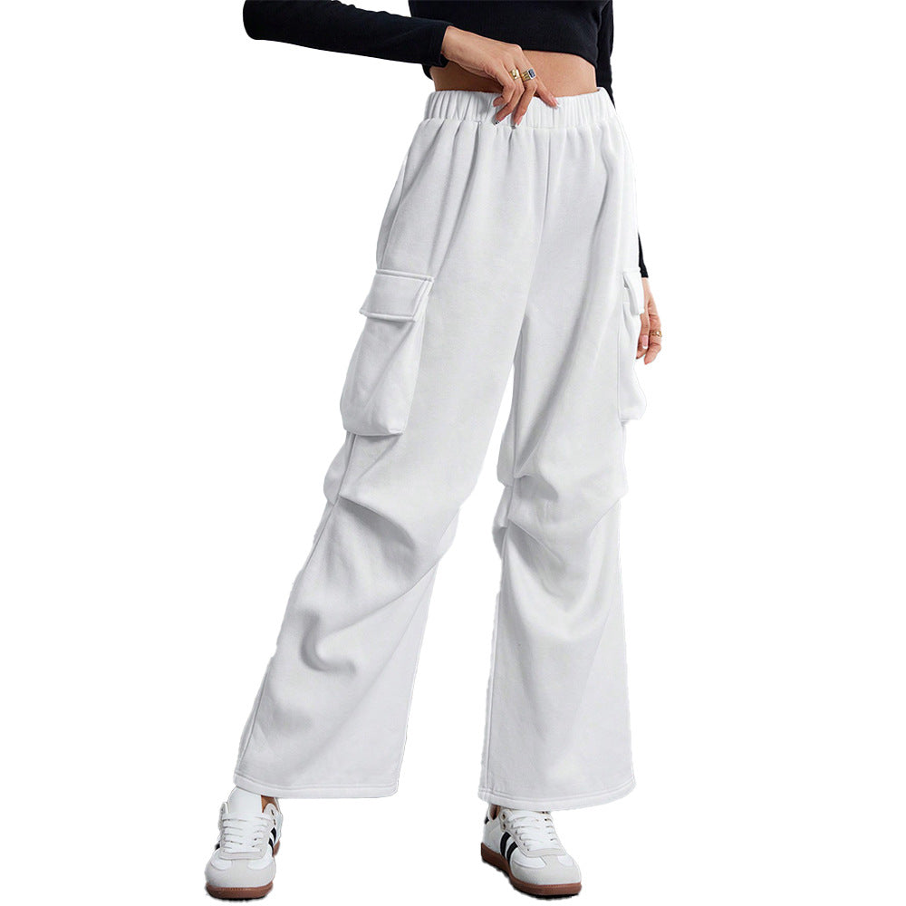 Snygga Byxor Dam med Bred Benstil – Mjuk Tyg, Avslappnad Passform och Praktiska Fickor 6
