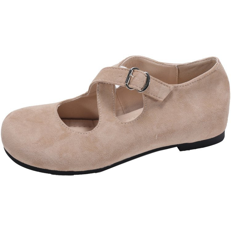 Dam Skor Mary Jane Klassisk Design Mocka med Vadderad Sula 9