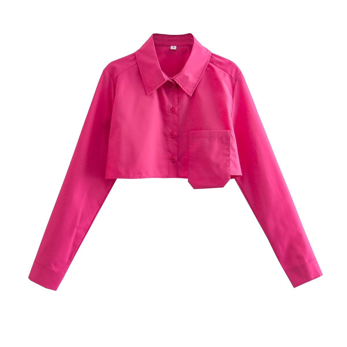 Herrskjorta Kort Ärmar Revers Polyester Street Fashion-3