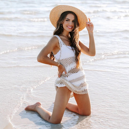 Kvinnors Lång Klänning Färgblock Akryl-2