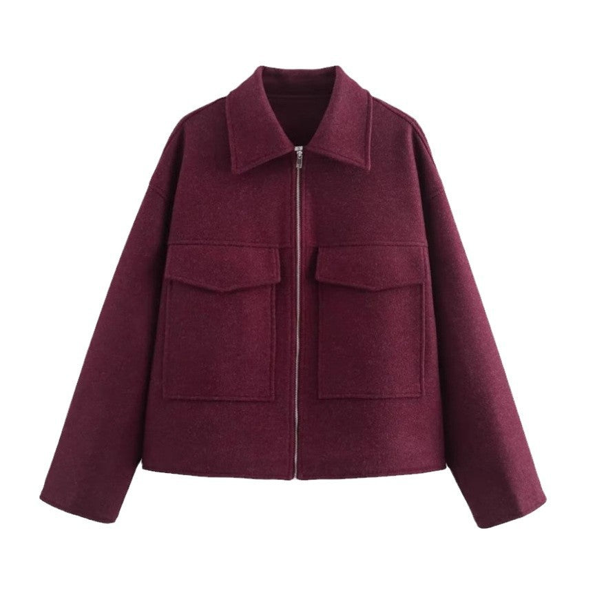 Fleecejacka Dam i Mjuk Fleece med Praktiska Fickor - Modern Design och Avslappnad Passform 4