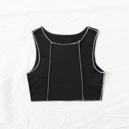 Dam Crop Top Slim Fit Bomull-5