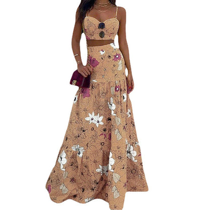 Kvinnors Klänning Utan Ärmar Tryckt Polyester Chic-5