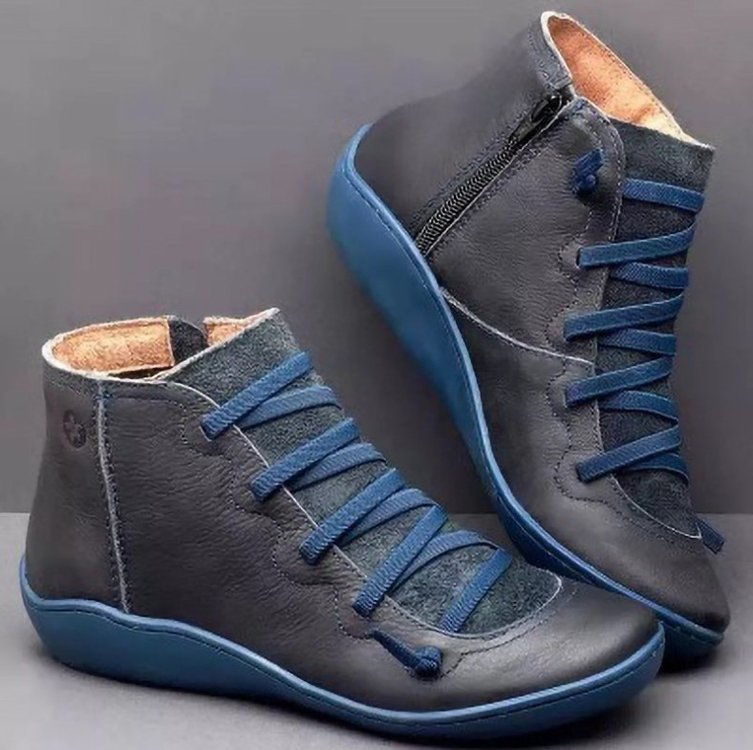 Kvinnor Högtoppsneakers Läder Unik Snörning Dragkedja 1
