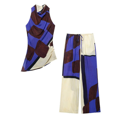 Kvinna Byxor Halterneck Satin 2