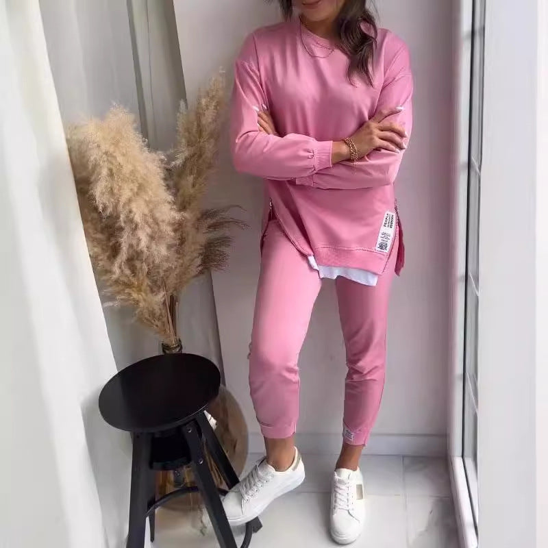 Unisex Fritidsset Split Tröja 3/4 Byxor Polyester-5