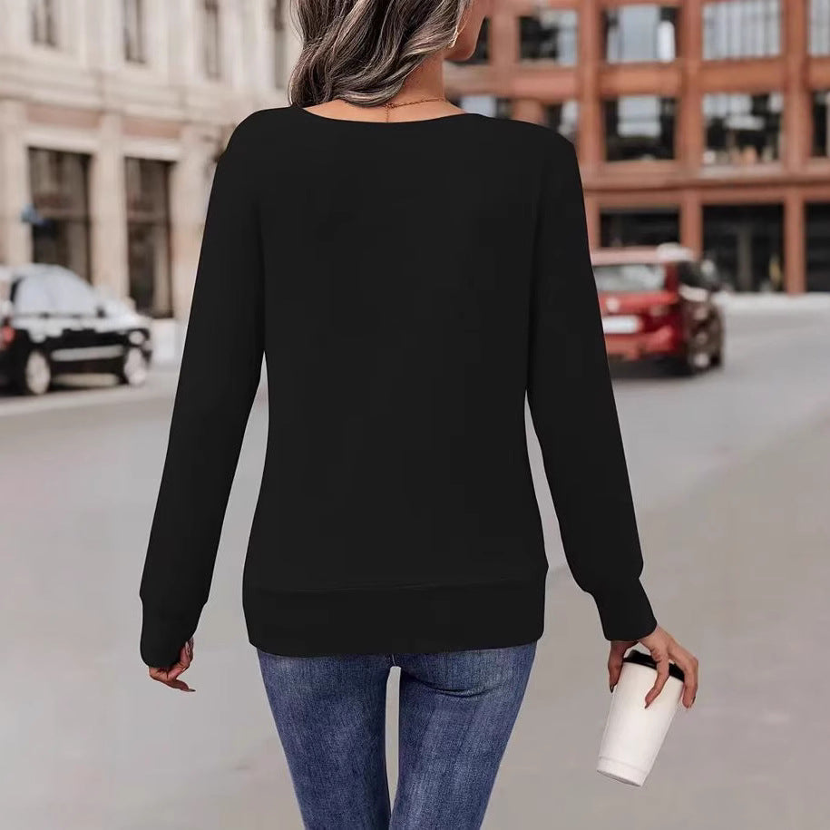 Dam Långärmad T-shirt Mjölk Silke Casual Elegant-3