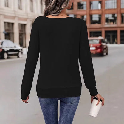 Dam Långärmad T-shirt Mjölk Silke Casual Elegant-3