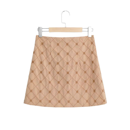 Dam Kjol Strukturerat Mönster Högkvalitativt Tyg-3