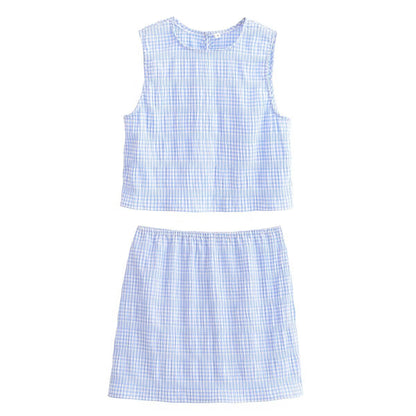 Variant image for Dam A-Linjeformad Mini Kjol Randig Polyester-1