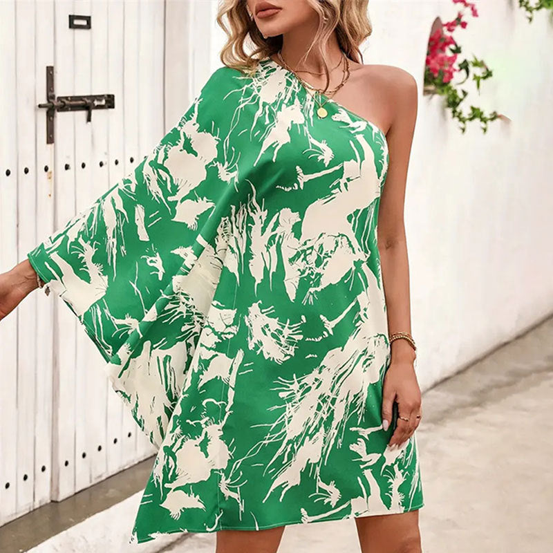 Damklänning Asymmetrisk Sommar Lätt Material 3