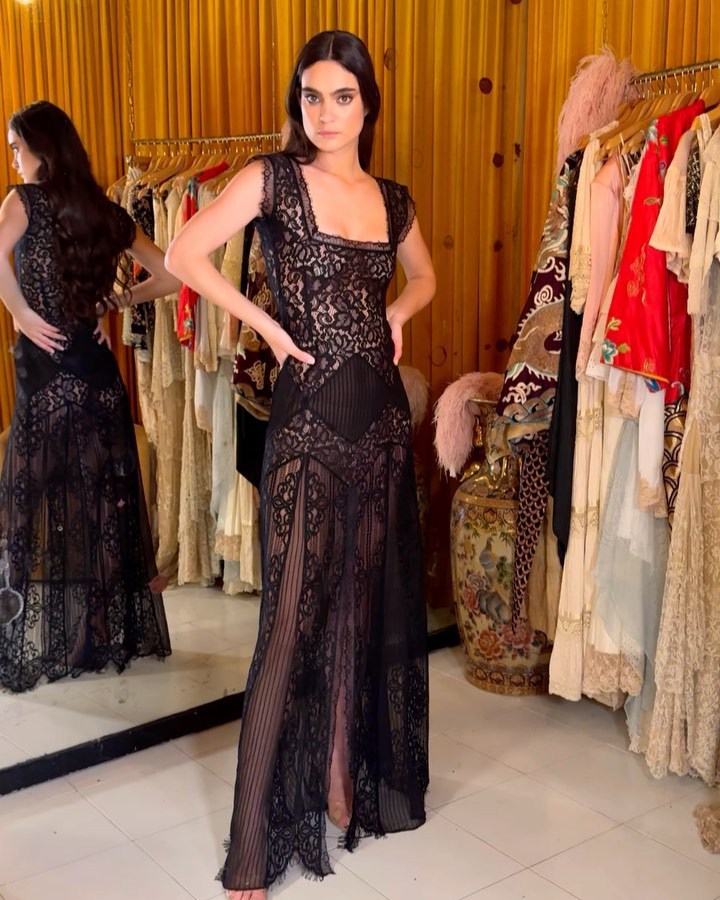 Dam Klänning Bodycon Spetsig Design Polyester Elastan-1