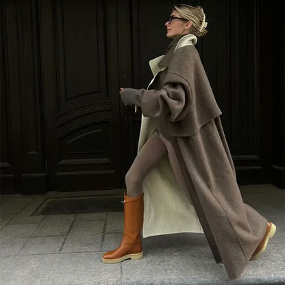 Kvinnor Trench Coat Elegant Lapel Lätt Andningsbart Tyg med Fickor 5