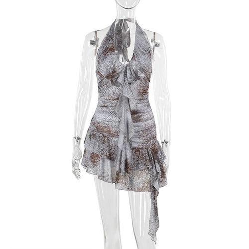 Dam Omslagsklänning Volang Ruffle Mjukt Tyg-1