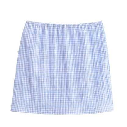 Dam A-Linjeformad Mini Kjol Randig Polyester-4