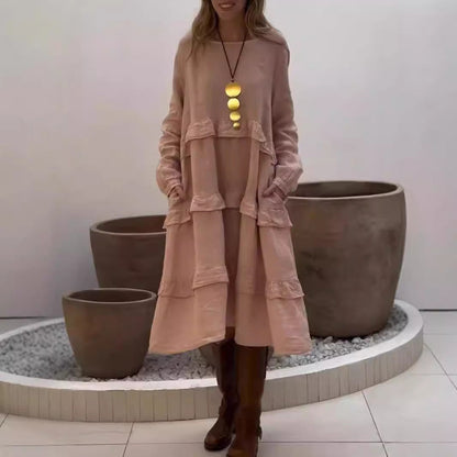 Variant image for Kvinnors A-Line Klänning Lång Ärmar Polyester-19