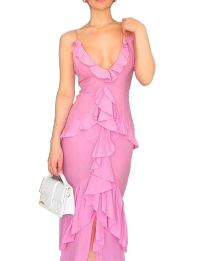 Dam Oregelbunden Lång Kjol med Snörning Kompositmaterial-6