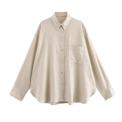 Variant image for Dam Skjorta Casual Linne Polyester Trendig-9