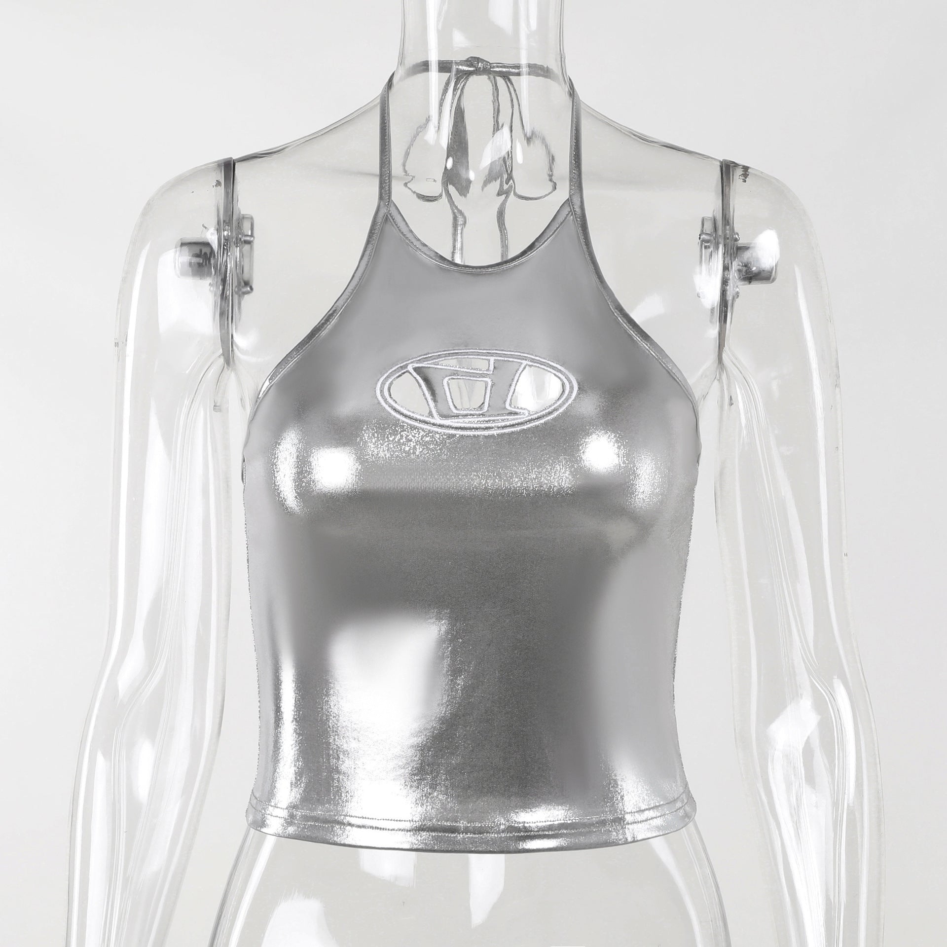 Glittrig Festtopp för Damer med Justerbara Remmar – Snäv Passform i Högkvalitativt Material 7