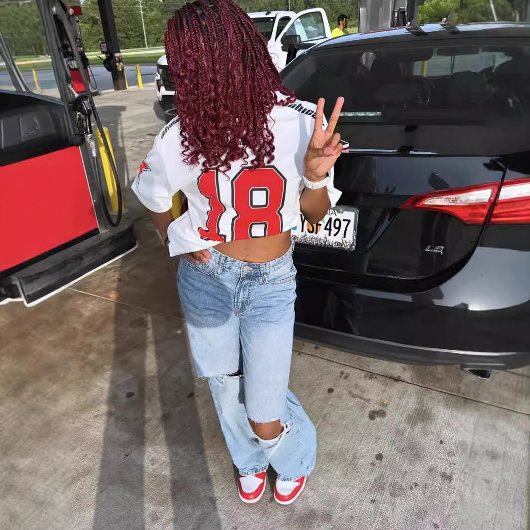 Tjej Kortärmad Topp Färgblockering Polyester Spandex-3