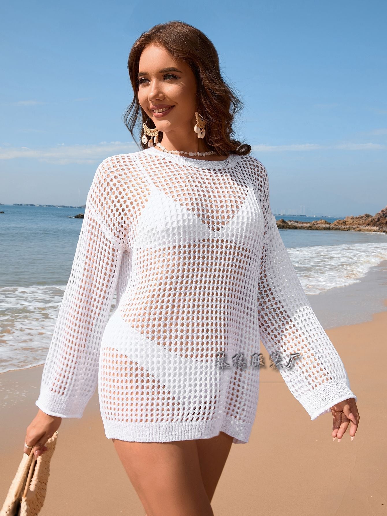 Variant image for Dam Tröja Långärmad Nylonkombination för Strandtäckning-1