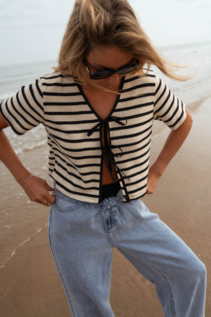 Variant image for Kvinnors Kortärmad Cardigan Urban Stil Akryl-1