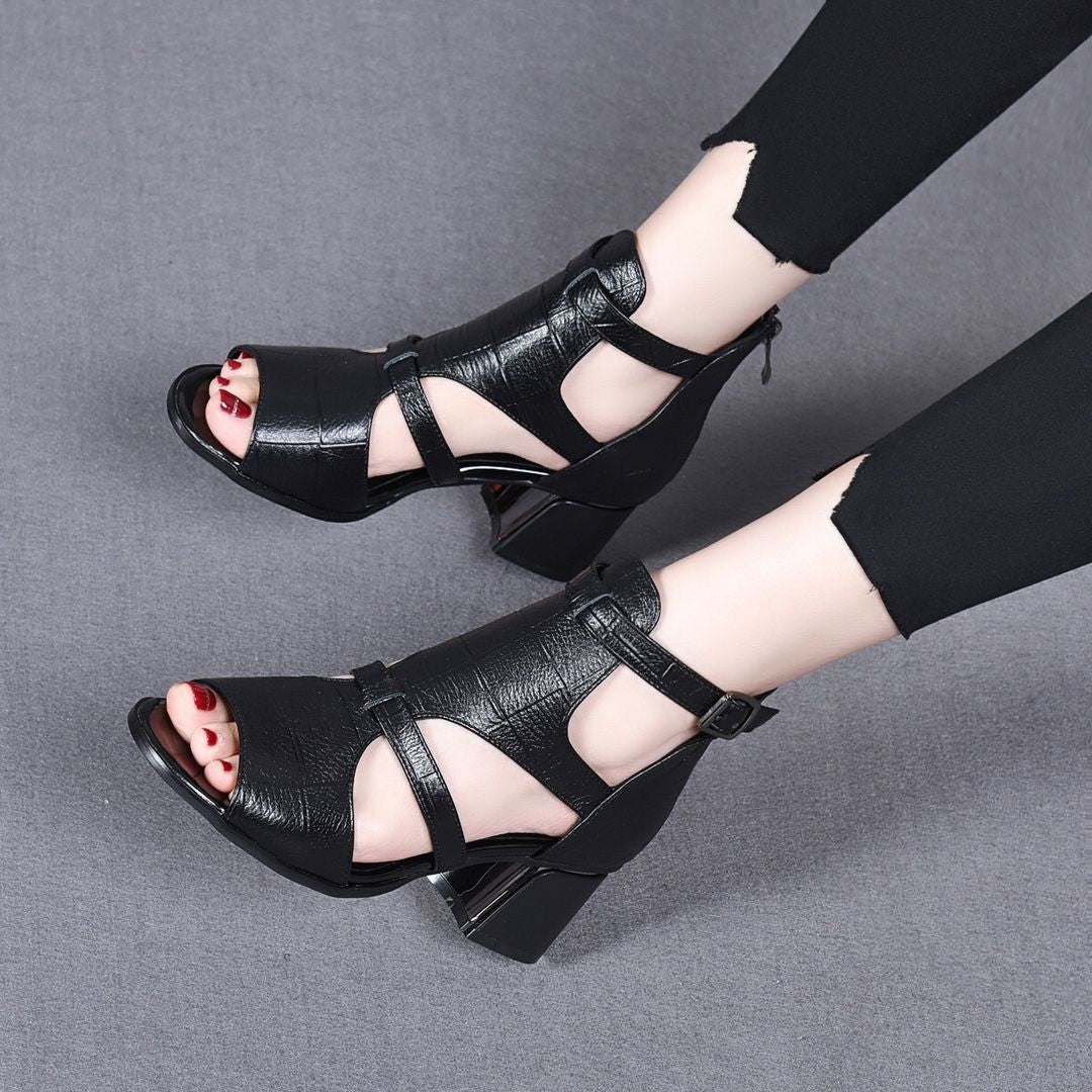 Dam Sandaler Peep-Toe Trendig Design i Kvalitetsmaterial 3