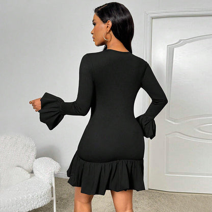 A-Line Kjol för Kvinna i Polyester – Hög Midja, Enfärgad Design, Perfekt för Vardag och Fest 3