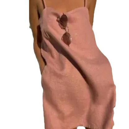 Fina Dam Klänningar A-Line Ärmlös Bomull Spaghetti Band 6