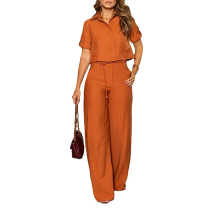 Variant image for Dam Fritidsuppsättning Skjorta och Byxor Polyester för Sommar-1