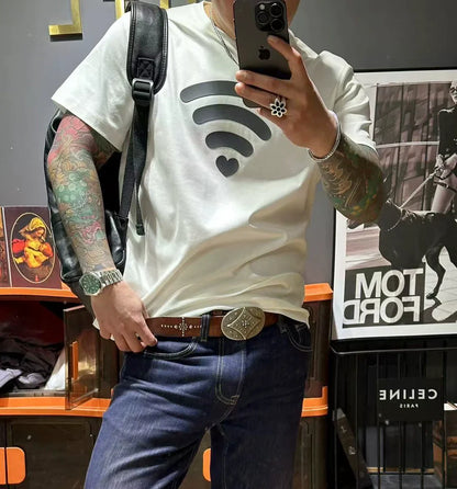 Dam T-shirt Relaxed Fit Andningsaktiv Is Silke Bomull-1