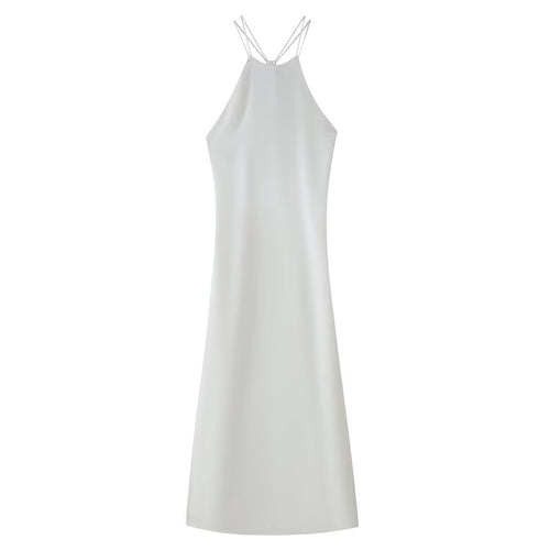 Dam Klänning Ärmlös Med Smal Ryggdekoration Polyester Fina Dam Klänningar-1