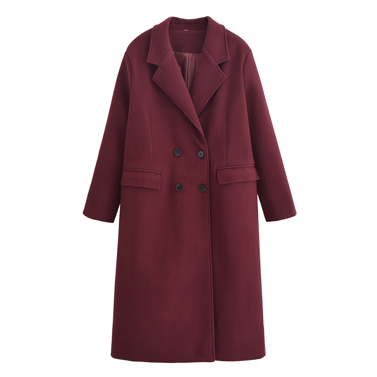 Dam Kappa Långärmad Ull Klassisk Med Knappar-3