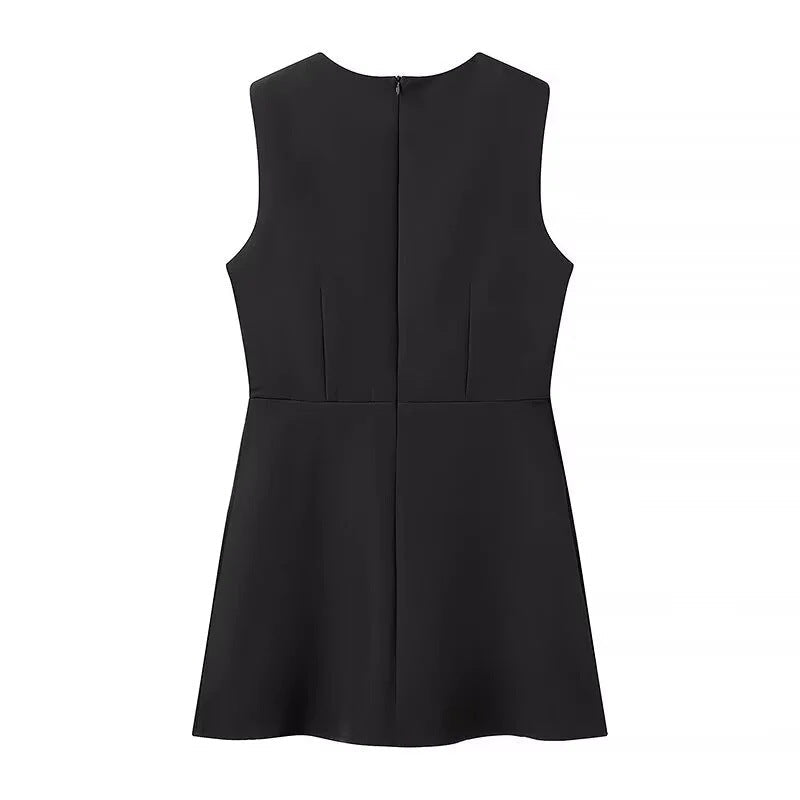 Dam Jumpsuit med Avtagbar Volang – Andningsbart Tyg, Kroppsnära Passform för Eleganta Tillfällen 4